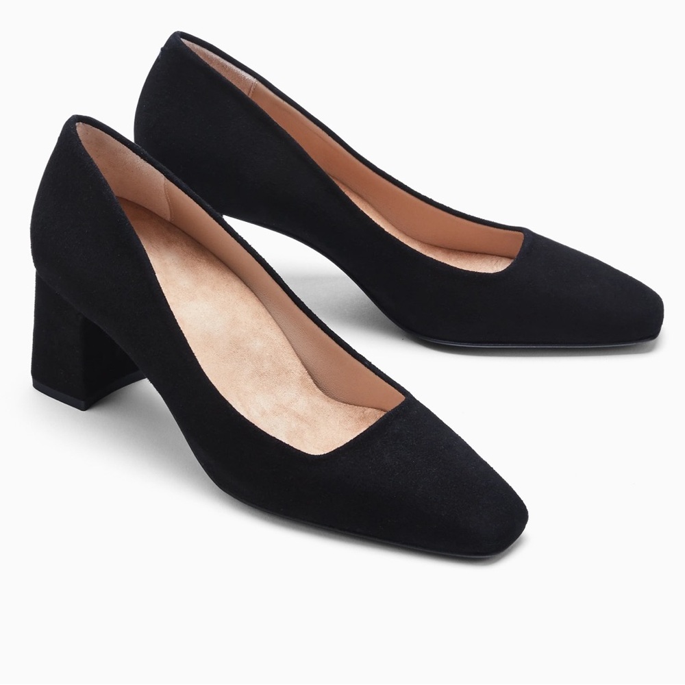 INEZ Frida heels in Black Suede size 9, standard width